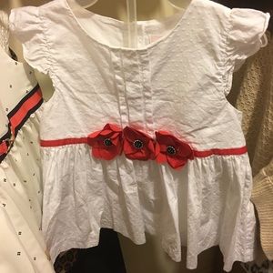 Janie and Jack Poppy flower top size 5